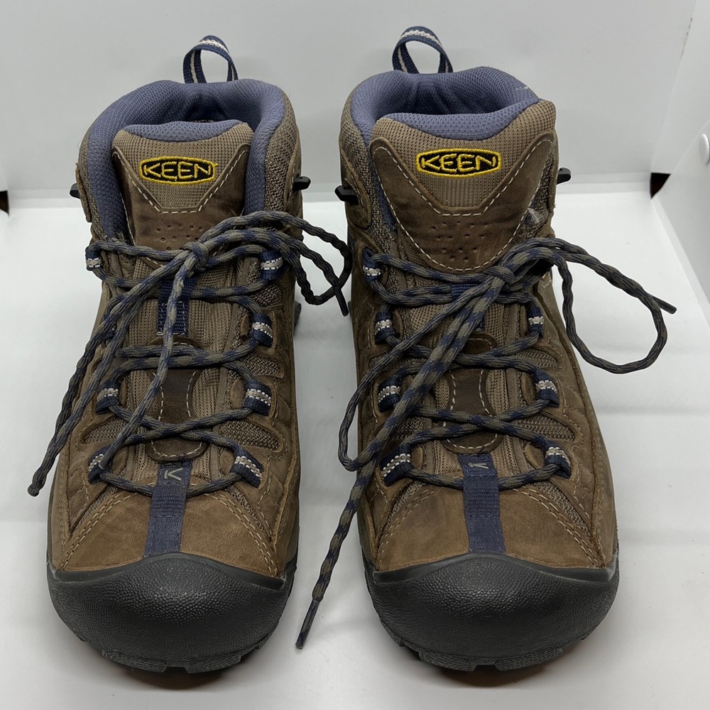 KEEN Targhee 2 Waterproof Hiking Boot 1016581 Goat / Crown Blue Womens 9